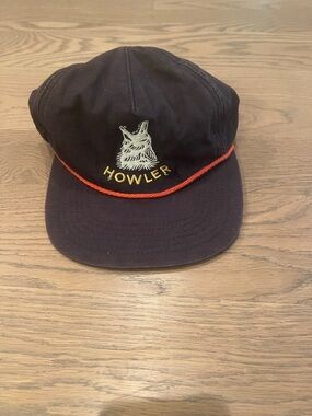 Howler Brothers Navy Cap with Orange Rope and Fox Logo